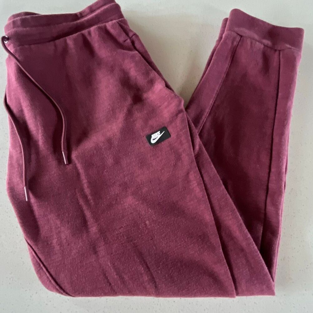 Nike Maroon Jogger Sweatpants Size Large 32/28